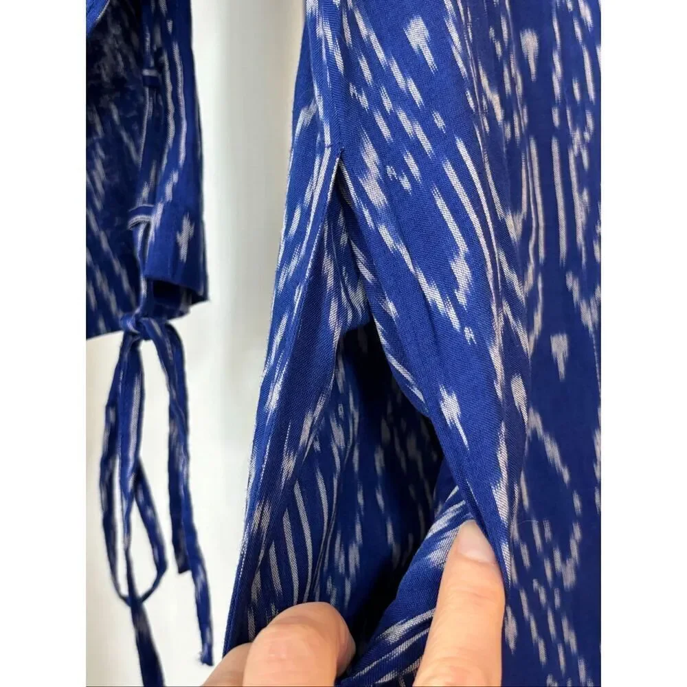 NWT Seema Kahai ikat cobalt kaftan, XS $795 C35